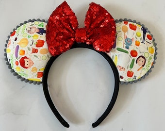 Red and Black Little Rat Chef Character Ears