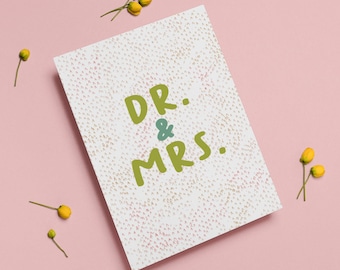 Dr. and Mrs. Wedding Card