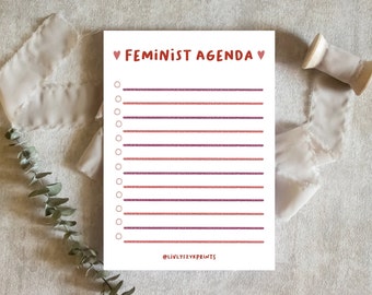 Feminist Agenda To Do List Notepad