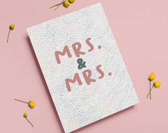 Mrs. and Mrs. Brides Card