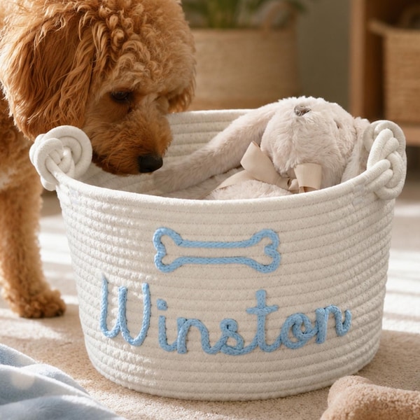 Paniers à jouets personnalisés pour chiens, nouveaux bacs de rangement pour chats, coffrets cadeaux personnalisés pour chiots
