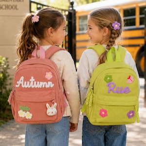 Zaino personalizzato per bambini, zainetto piccolo per bambini, borsa per libri e scuola, regalo di compleanno personalizzato per bambini