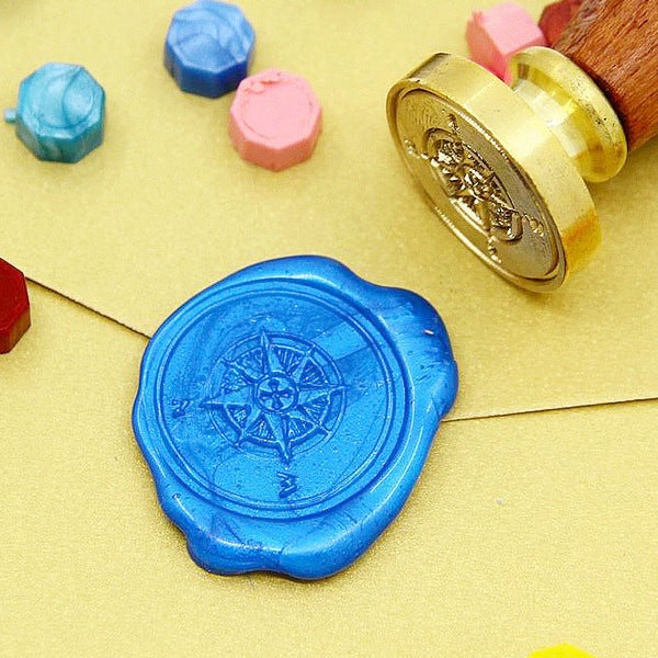 Compass Wax Seal Stamp Compass Sealing Wax Stamp Kit Compass Wax Stamp Custom Initial Wedding Invitation Wax Seal Kit Personalized Wax Stamp