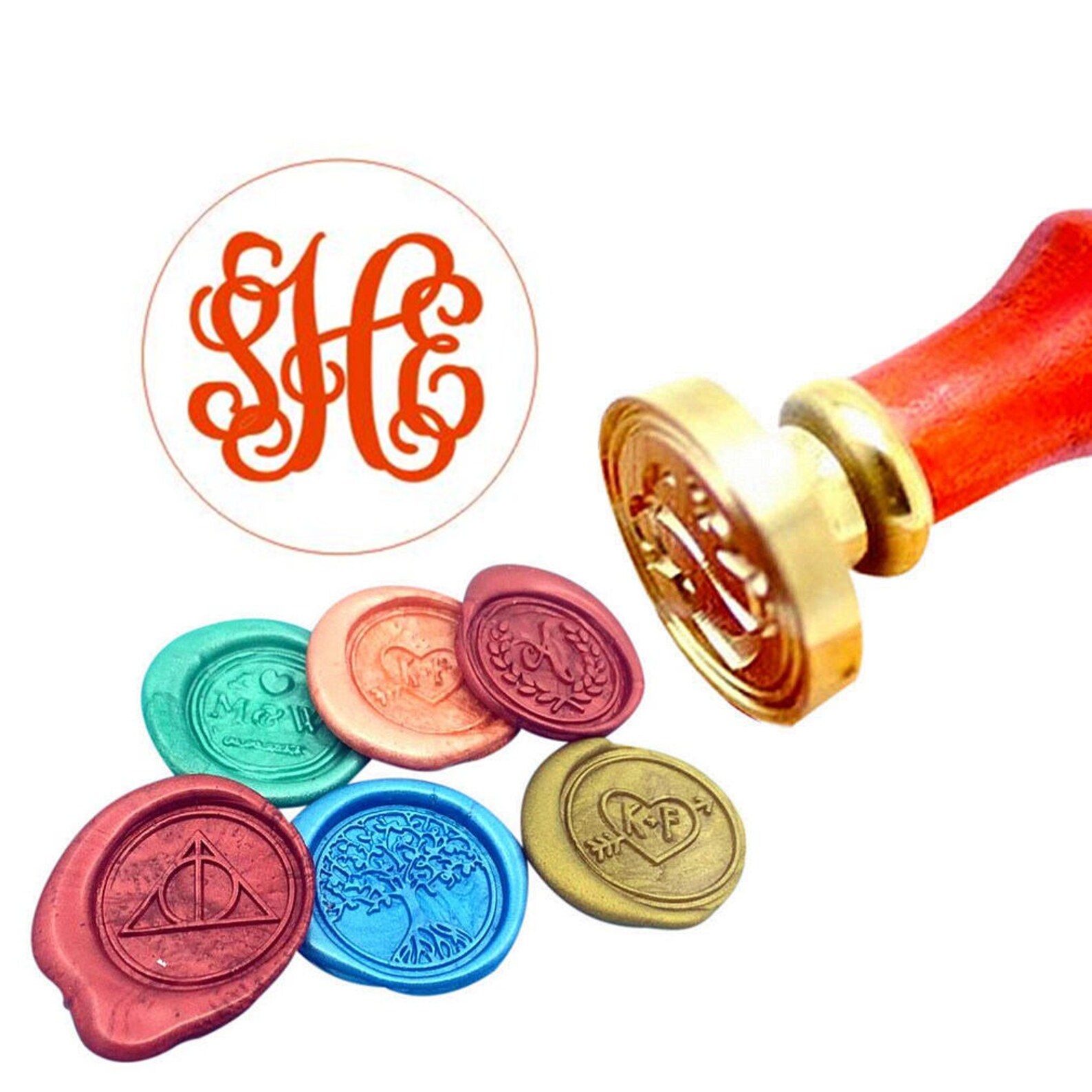 Old Monogram Wax Seal Stamp Monogram Sealing Wax Stamp Kit Etsy
