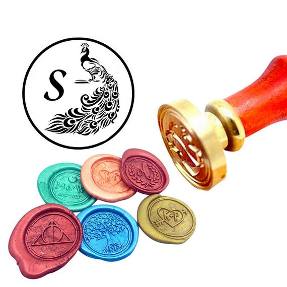 Peacock Wax Seal Stamp Kit, Peacock Wax Seal Kit, Envelope Seal Stamp,  Invitation Seal Stamp 