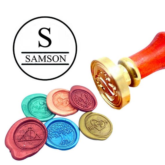 Custom Name Wax Seal Stamp Initial Sealing Wax Stamp Kit Initial