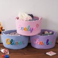Personalized Baby Basket, Baby Shower Gift Basket, Cotton Rope Basket, Custom Boy Girls Baby Basket Newborn Gift Toy Organizer Nursery Gift product logo
