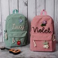 Personalized Kids Backpack, Custom Toddler Corduroy Backpacks Birthday Gift, Monogram Name Children's Baby's Cute School Bag for Girls Boys product logo