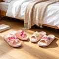 Custom Slippers for Mom Grandma Daughter | Personalized Corduroy Slippers with Name | College Girl Gift product logo