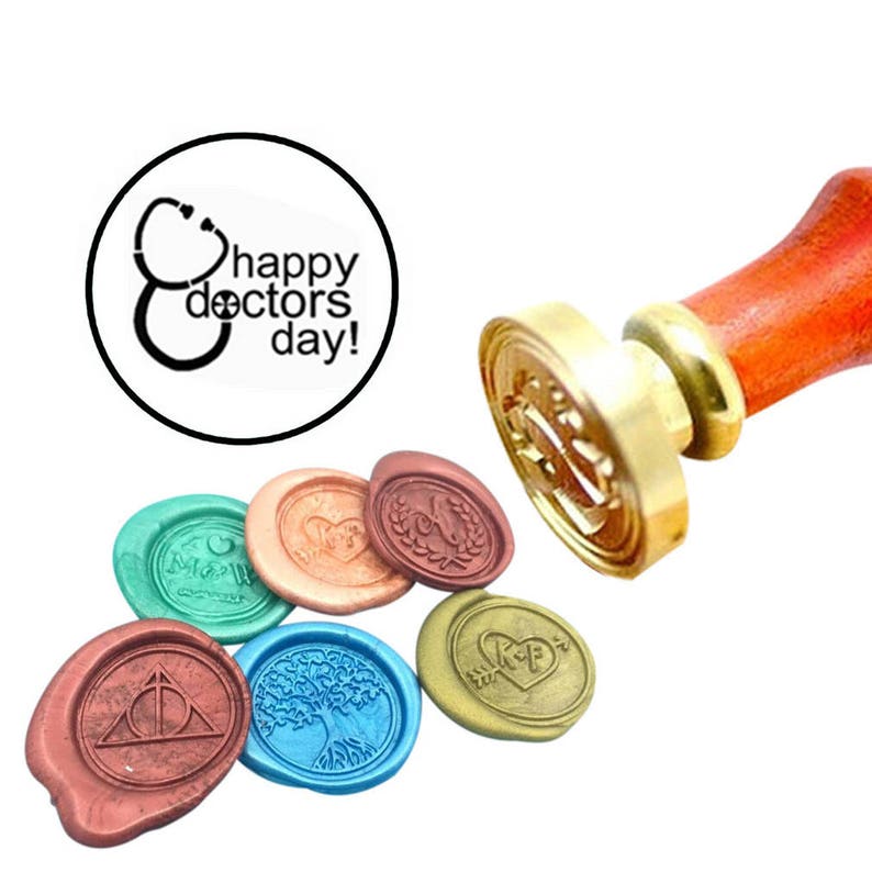 Custom Initials Wax Seal Stamp Monogram Sealing Wax Stamp Kit Name Wax Stamp Custom Initial Date Wedding Invitation Wax Seal Kit Custom Seal