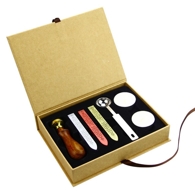 Heart Wax Seal Stamp Heart Sealing Wax Stamp Kit Heart Wax Stamp Custom Initial Date Wedding Invitation Wax Seal Kit Personalized Wax Stamp