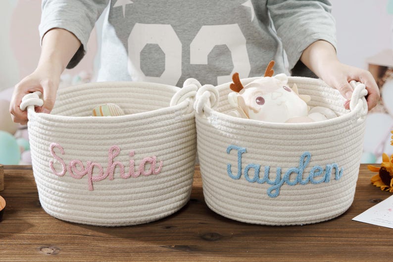 Dog Toy Basket, Dog Toy Box Personalized Toy Pet Basket, Bin Small Pet