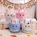 Personalized Easter Basket, Bunny Bag, Custom Egg Hunt Name Kids Baby Toddler Easters Gifts product logo