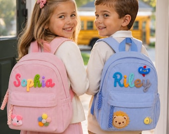 Zainetto personalizzato per bambini, mini zainetto personalizzato per bambini piccoli, regalo di compleanno, ritorno a scuola materna