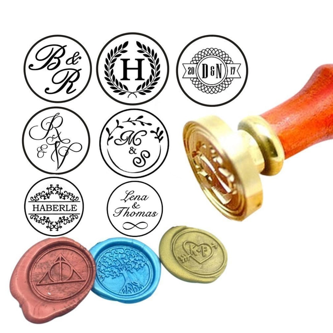 Custom Wax Seal Stamp Custom Sealing Wax Stamp Kit Custom Wax Stamp