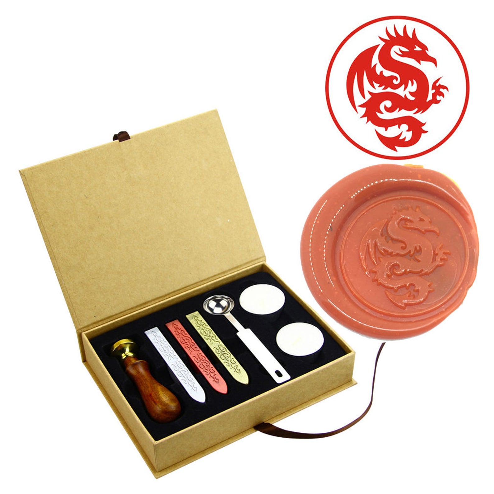 Dragon Wax Seal Stamp Dragon Sealing Wax Stamp Kit Dragon Wax Etsy