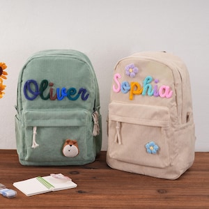 Personalized Toddler Backpack, Custom Toddler Corduroy Backpacks Birthday Gift, Preschool Name Children&#39;s Baby&#39;s Cute School Girls Boys Bag