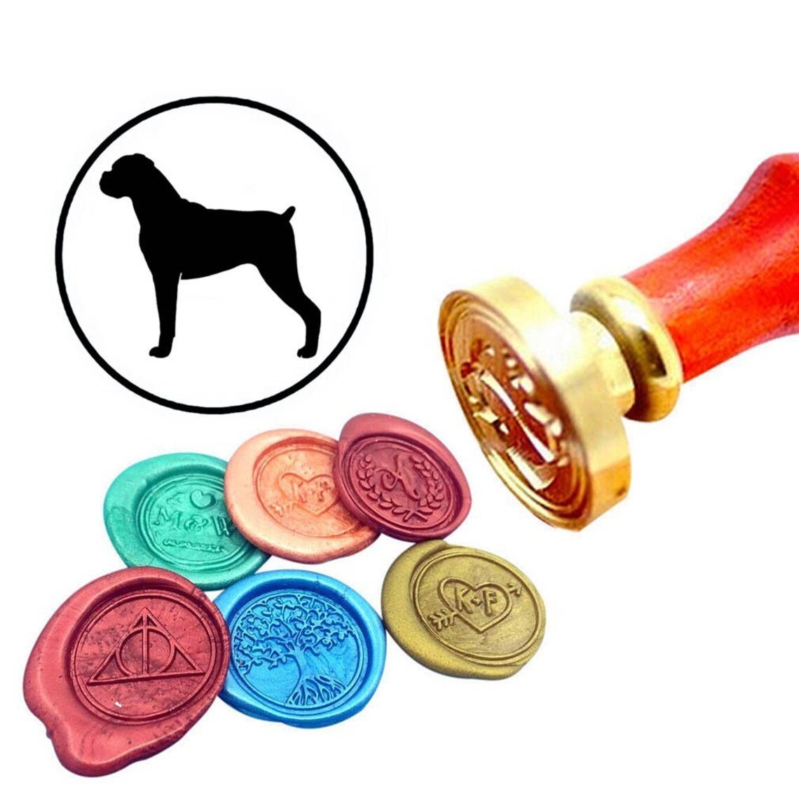 English Bulldog Wax Seal Stamp Bulldog Sealing Wax Stamp Kit Etsy