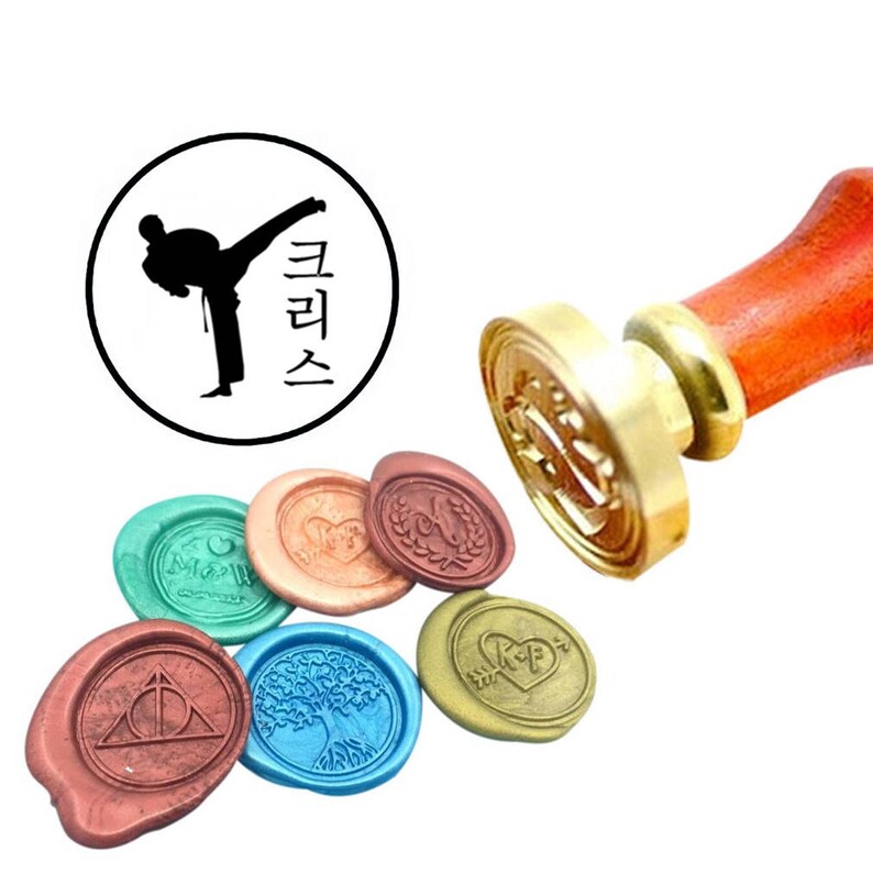 Custom Initials Wax Seal Stamp Monogram Sealing Wax Stamp Kit Name Wax Stamp Custom Initial Date Wedding Invitation Wax Seal Kit Custom Seal