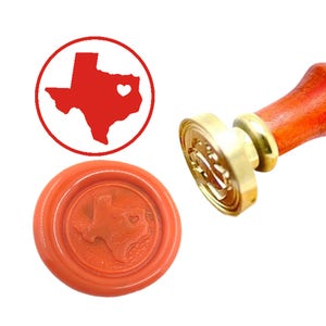 Custom US State Map Wax Seal Stamp Texas Wax Stamp Custom Any States Wedding Invitation Envelope Wax Seal Stamp Personalized Stamps Kits