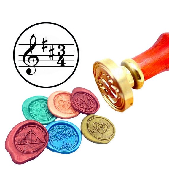 custom music clef wax seal stamp musical note sealing wax etsy music note stamp