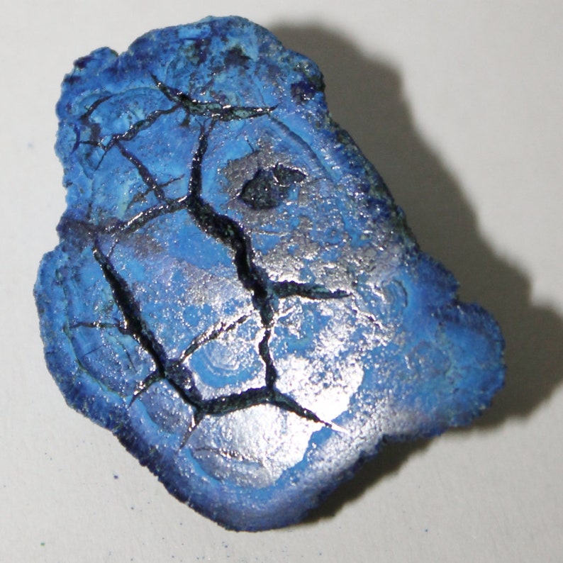 26x20\u04459 mm Azurite geode slise Russian azurite