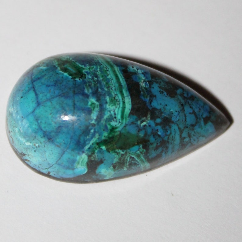 RARE Chrysocolla malachite cabochon