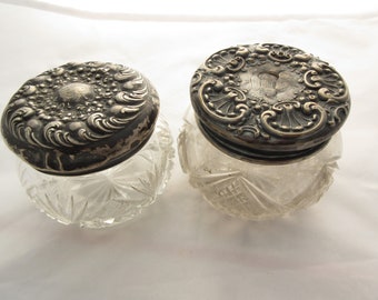 Antique Vanity Jars Etsy
