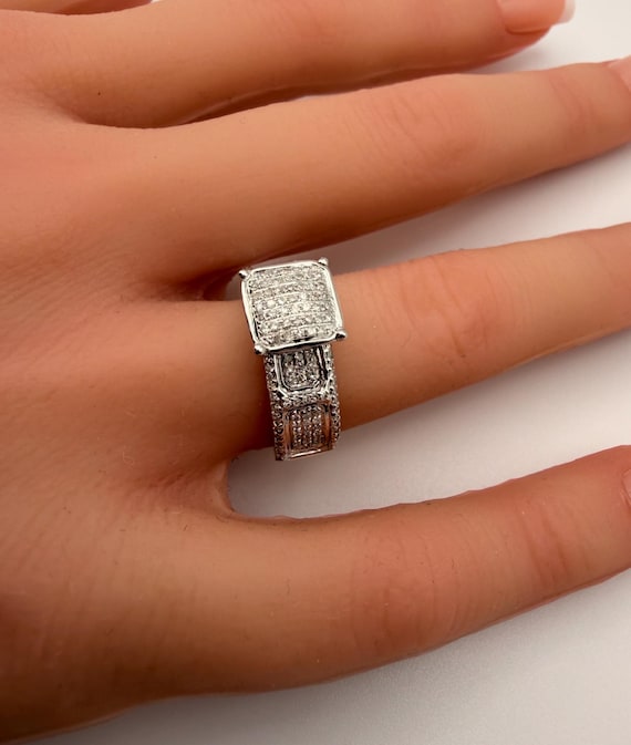 10k Gold Multi Diamond Ring - image 2