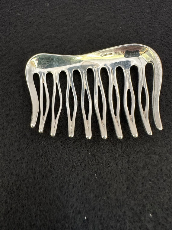 Vintage Tiffany and Co Sterling hair Comb - image 4
