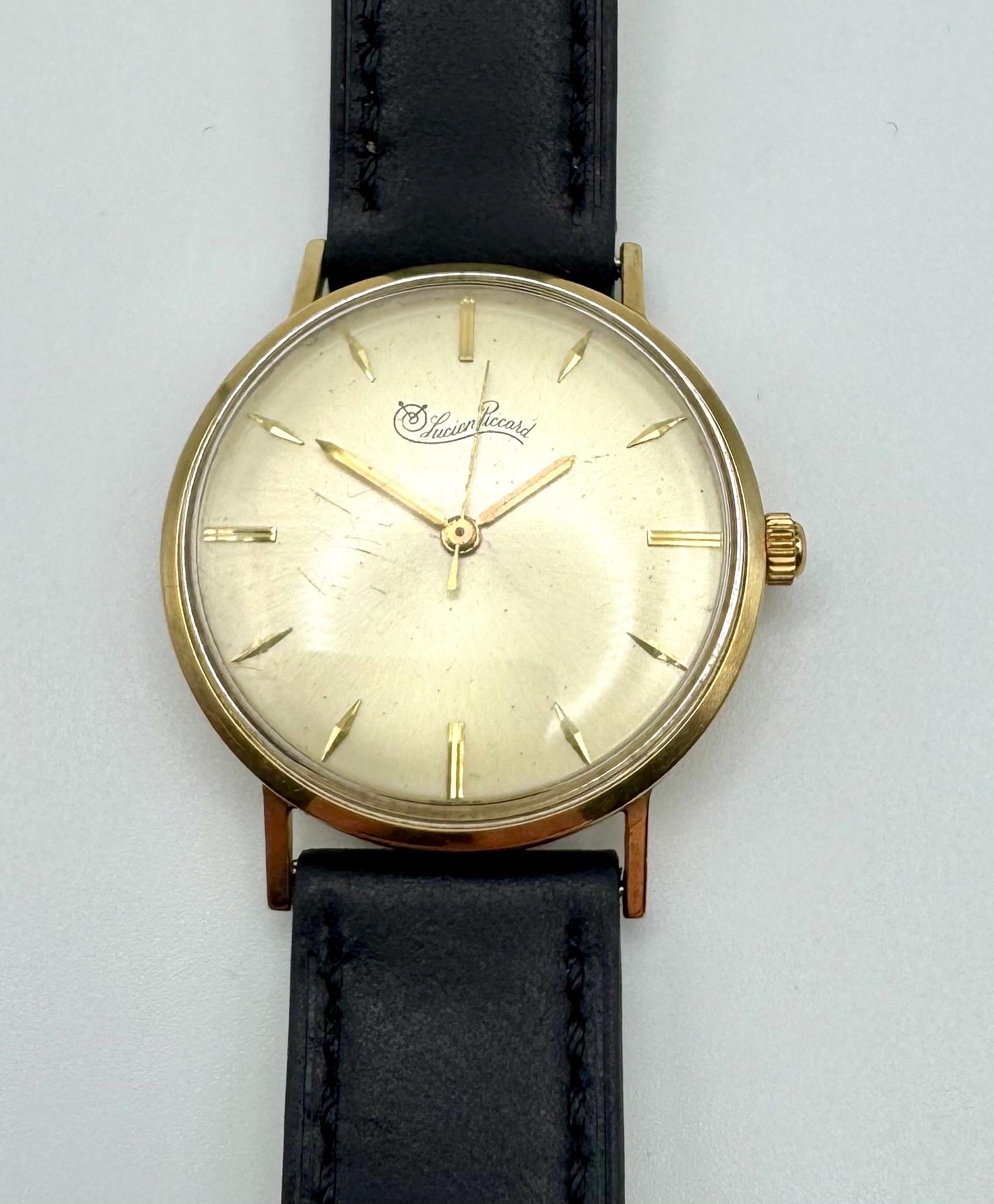 LUCIEN PICARD 14k solid gold watch 1980 Lucien Piccard 14k Yellow Gold Watch, Lucien Piccard  main image 3