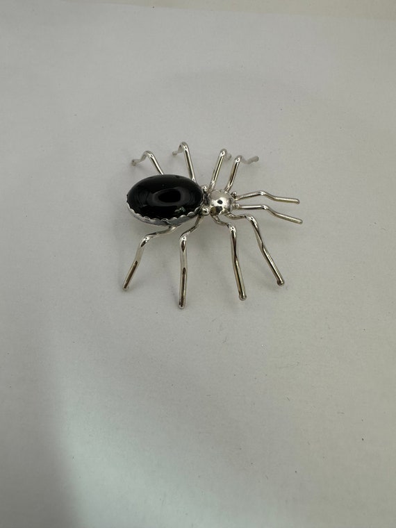 Vintage Sterling Silver Black Widow Spider