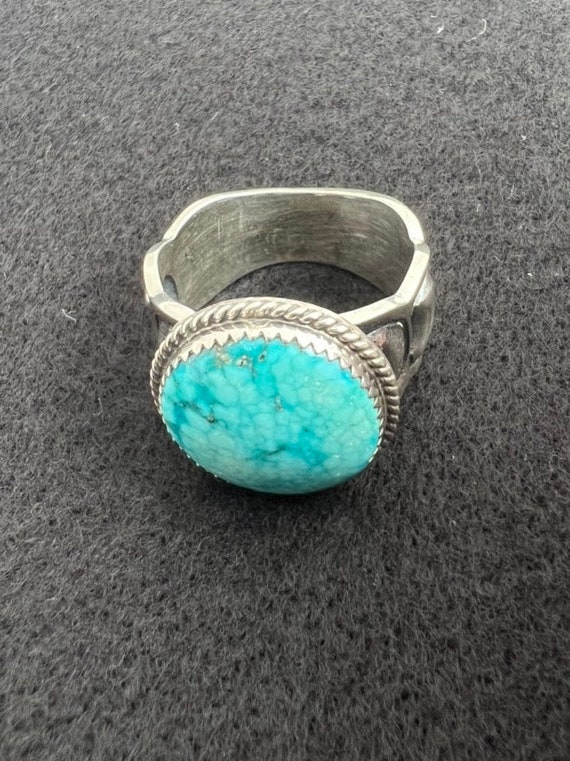 Navajo Turquoise Ring by Martha Cayatineto