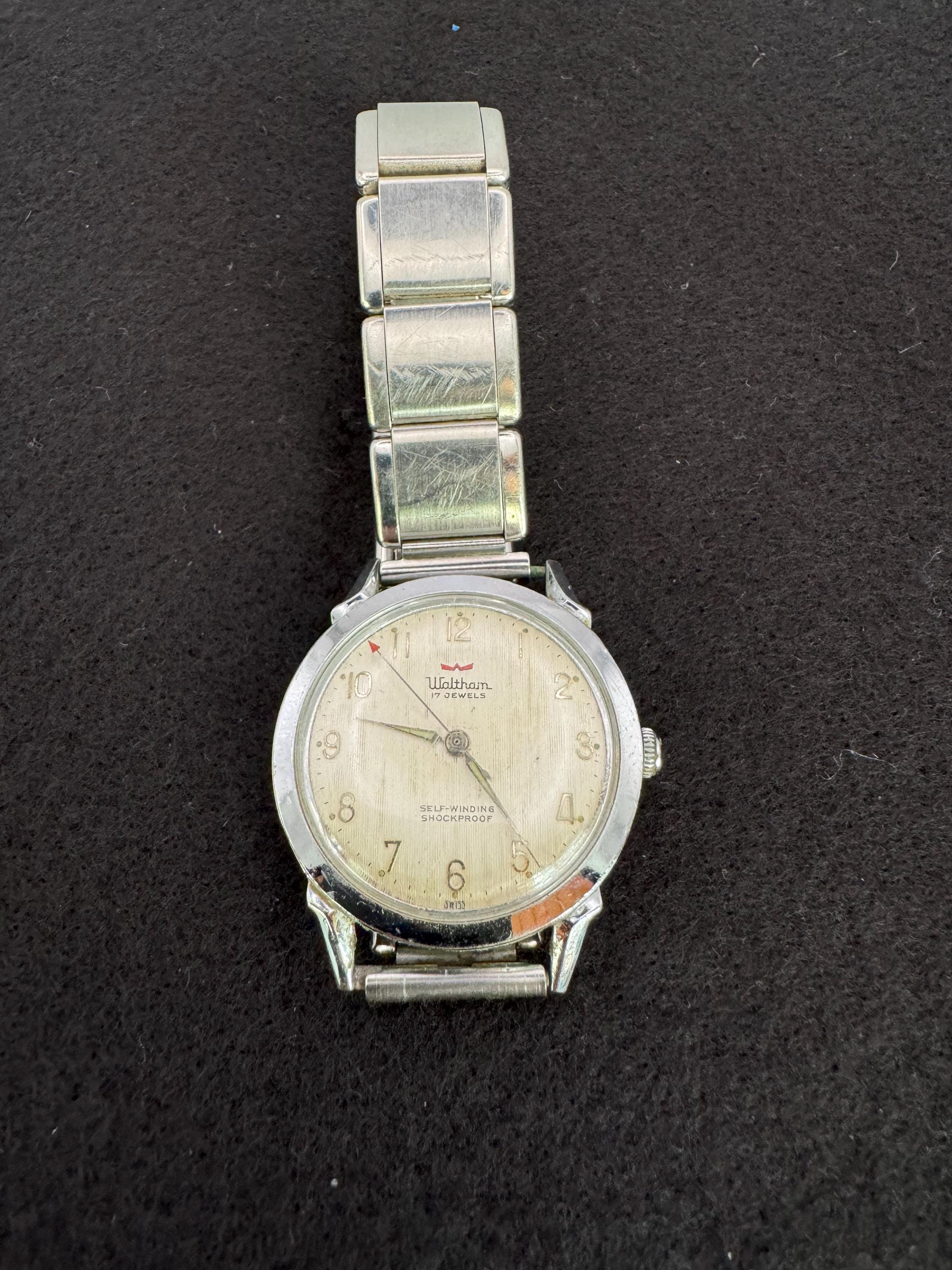 Vintage Waltham 17 Jewels Self-winding Mens Watch - Etsy
