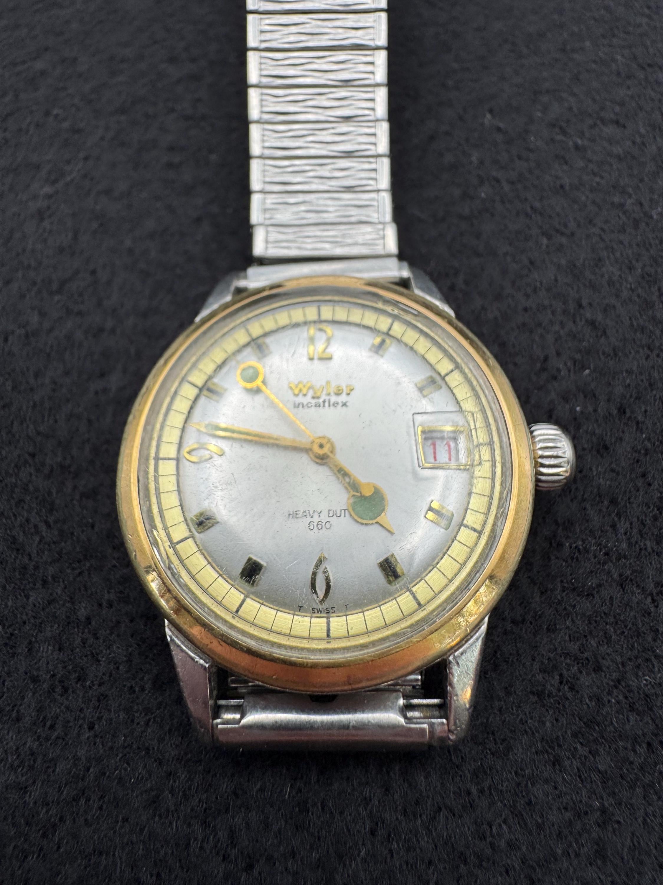 Vintage Wyler Incaflex 10K R.G.P. Bezel Mechanical Swiss Watch Wyler Incaflex Wrist Watch - Etsy main image 2