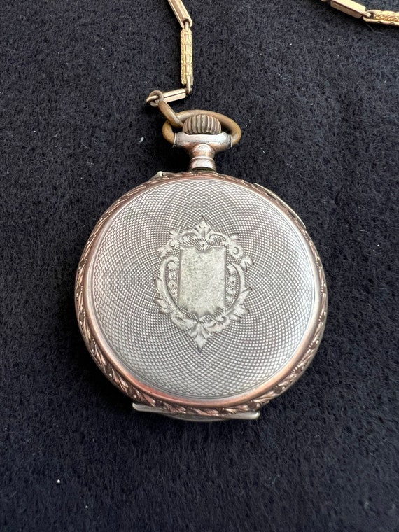 Antique Tavannes Swiss 12s 15J 14k White Gold Filled Pocket Watch