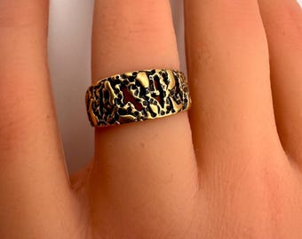 Vintage 14k Gold Nugget style ring