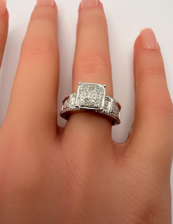 10k Gold Multi Diamond Ring - image 3