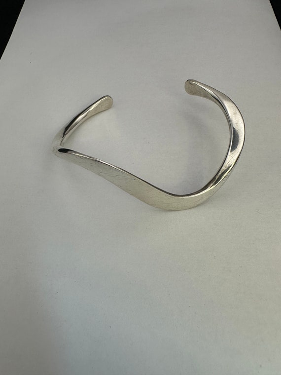 Sterling Silver Navajo Modern Cuff Bracelet - image 1