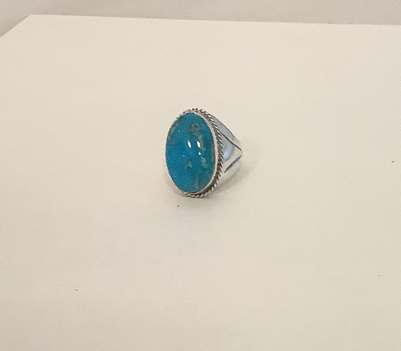 Betta Lee Navajo Sterling Silver and Turquoise Statement Ring