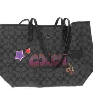 Coach Reversible City Tote in Signature Canvas With Multicolored 