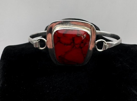 Sterling Silver & Jasper Bracelet