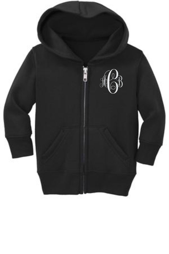 infant black zip up hoodie