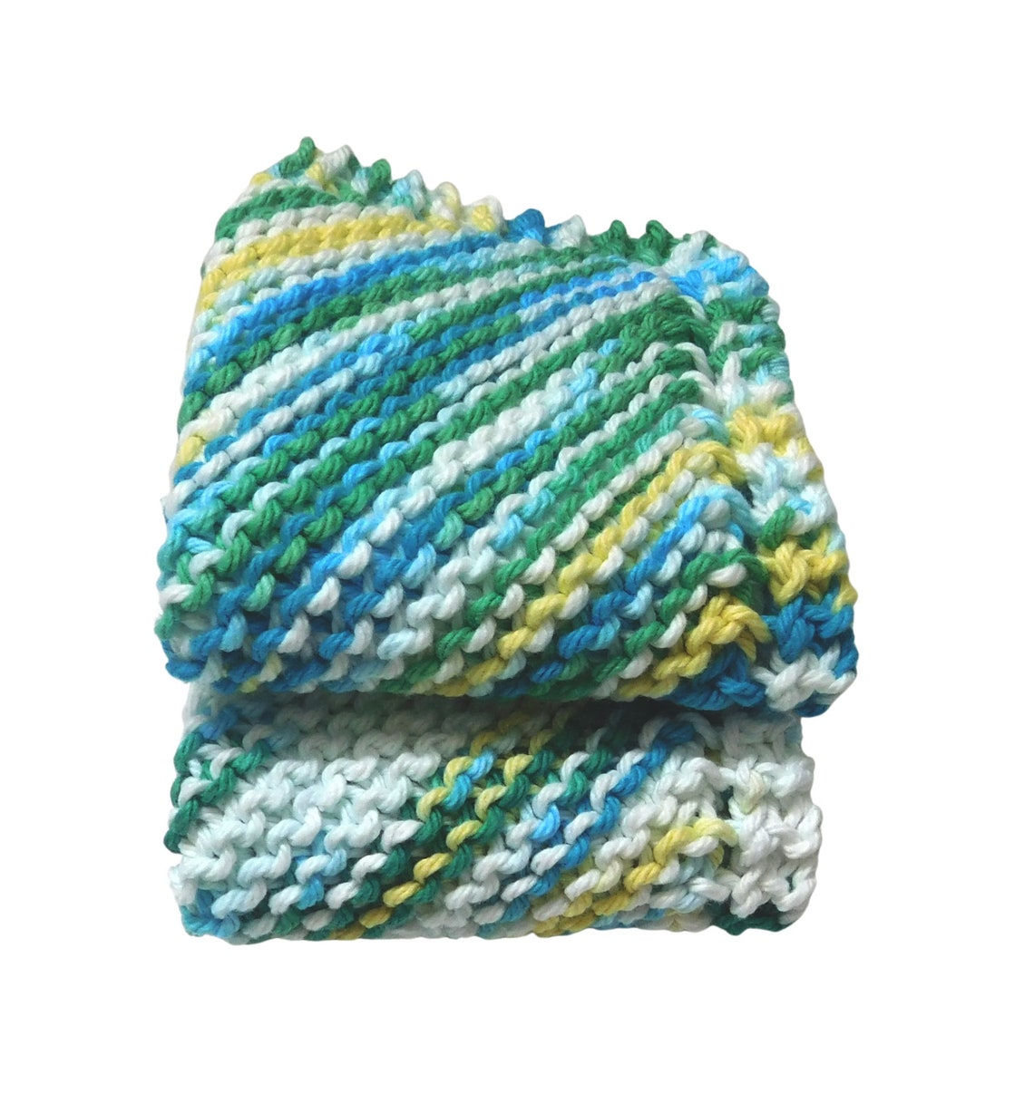 Knitted Dishcloth Washcloth Washrag Dishrag Cotton Set in | Etsy