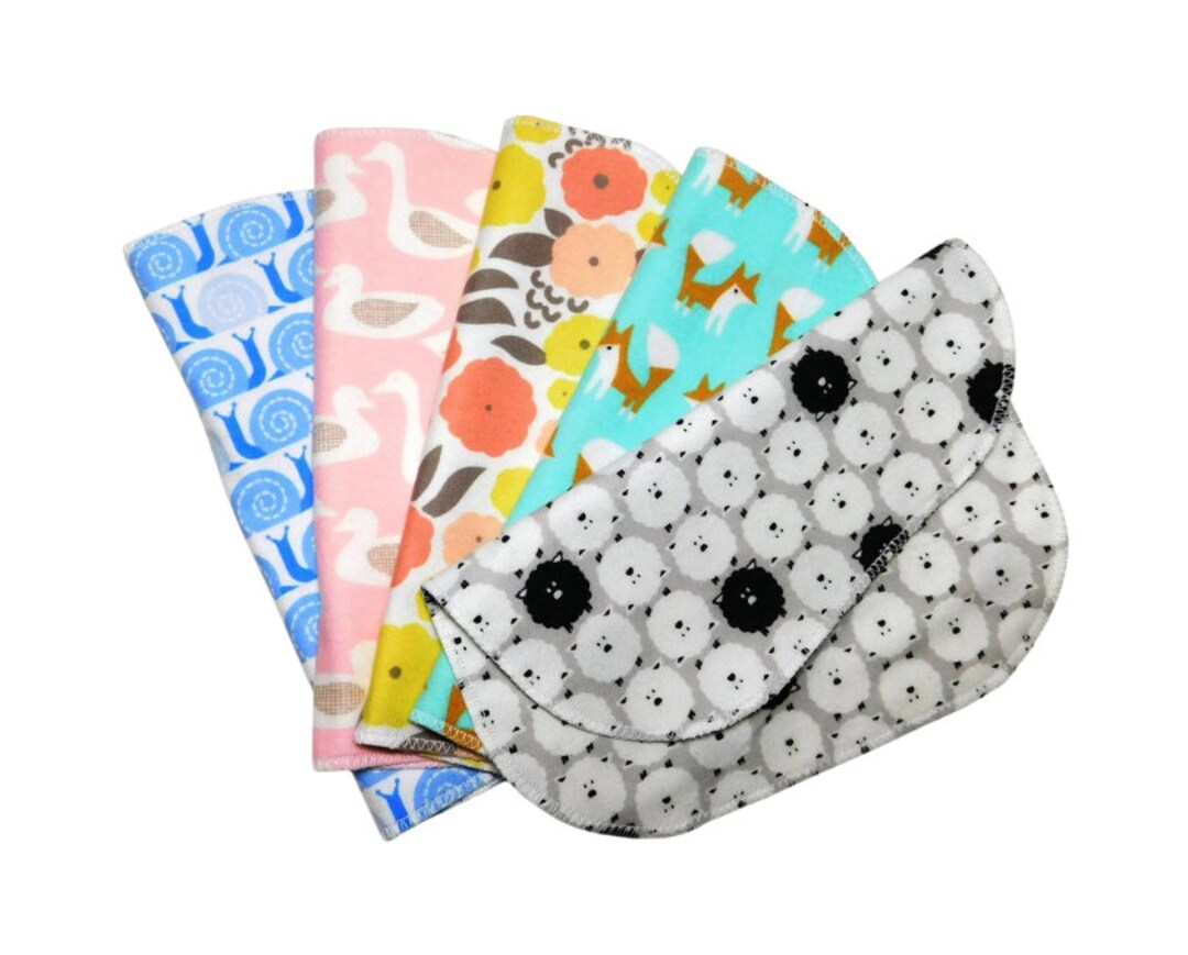 Organic Flannel Wipes 2 Sizes Available Set of 5 Use as Etsy