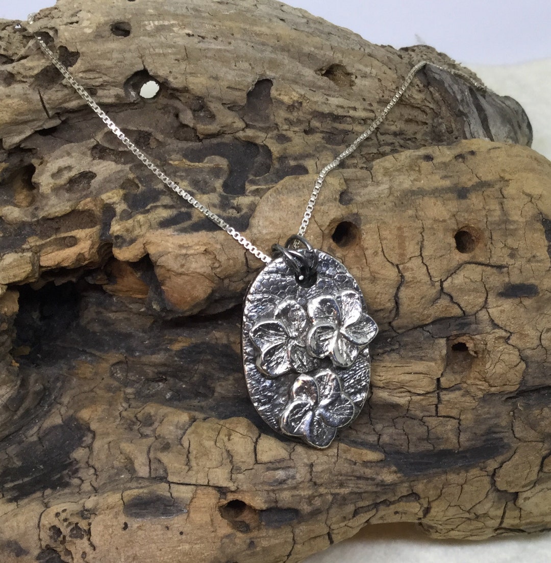 A Fine Silver Pendant With Flowers - Etsy UK