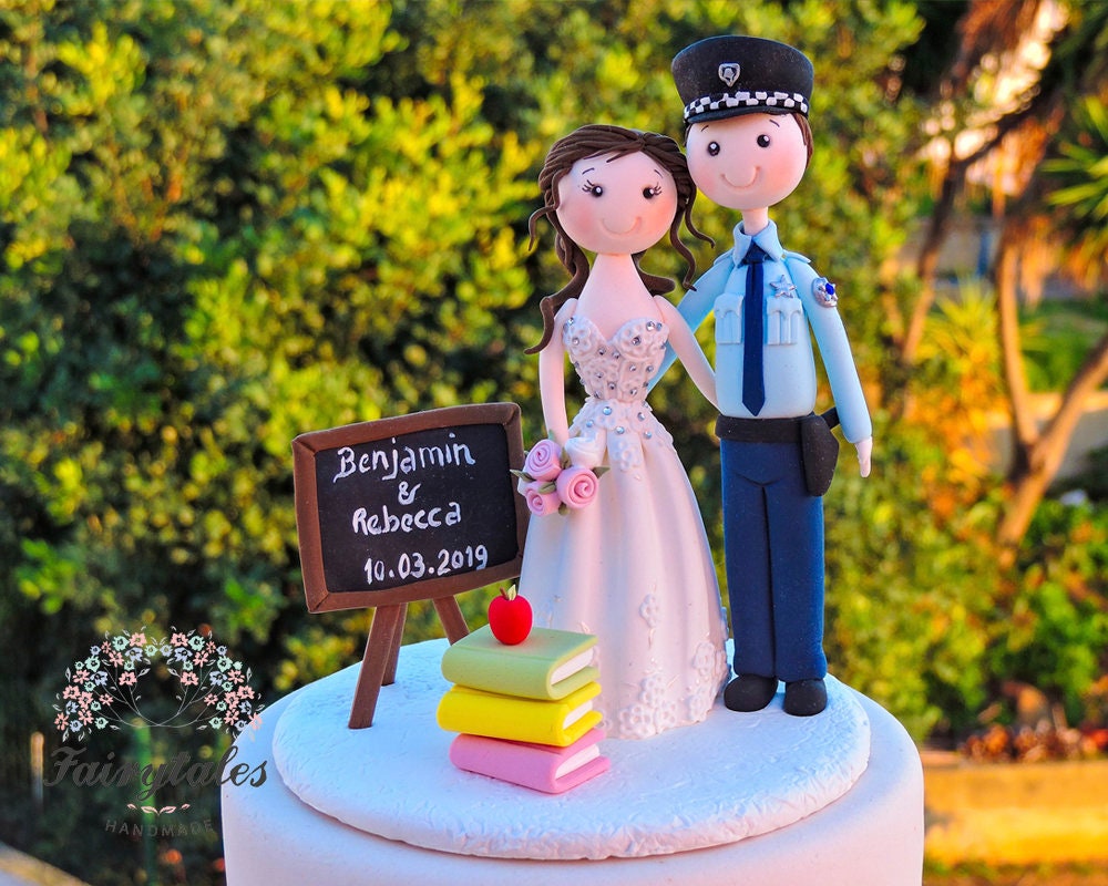 Teacher Wedding Cake Topper Police Cake Topper Wedding Cake Etsy Teacher Wedding Cake Topper Police Cake Topper Wedding Cake Etsy