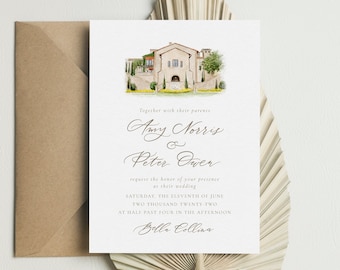 Venue Watercolor Illustration Custom Wedding Venue Illustration Wedding Illustration Koozies Venue Illustration Digital Watercolor PNG