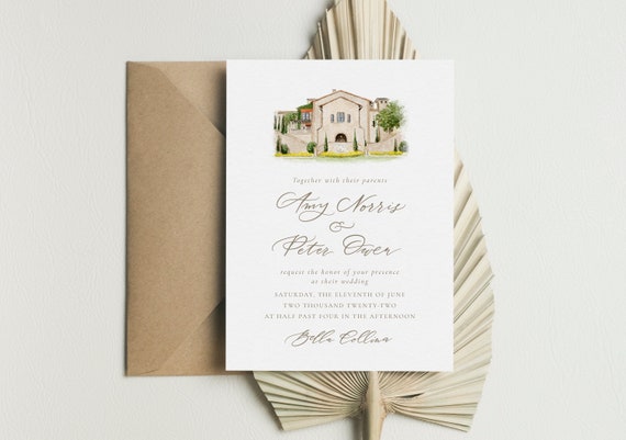 Venue Watercolor Illustration Custom Wedding Venue Illustration Wedding Illustration Koozies Venue Illustration Digital Watercolor PNG