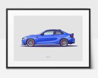 M2 CS  - Car Print, Performance Car Poster
